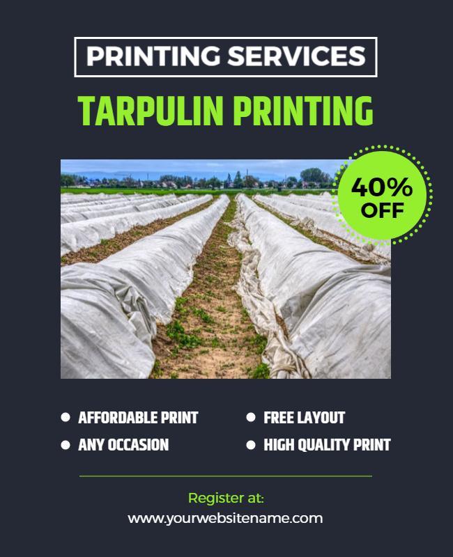 Tarpaulin Printing Services Promotional Flyer Template