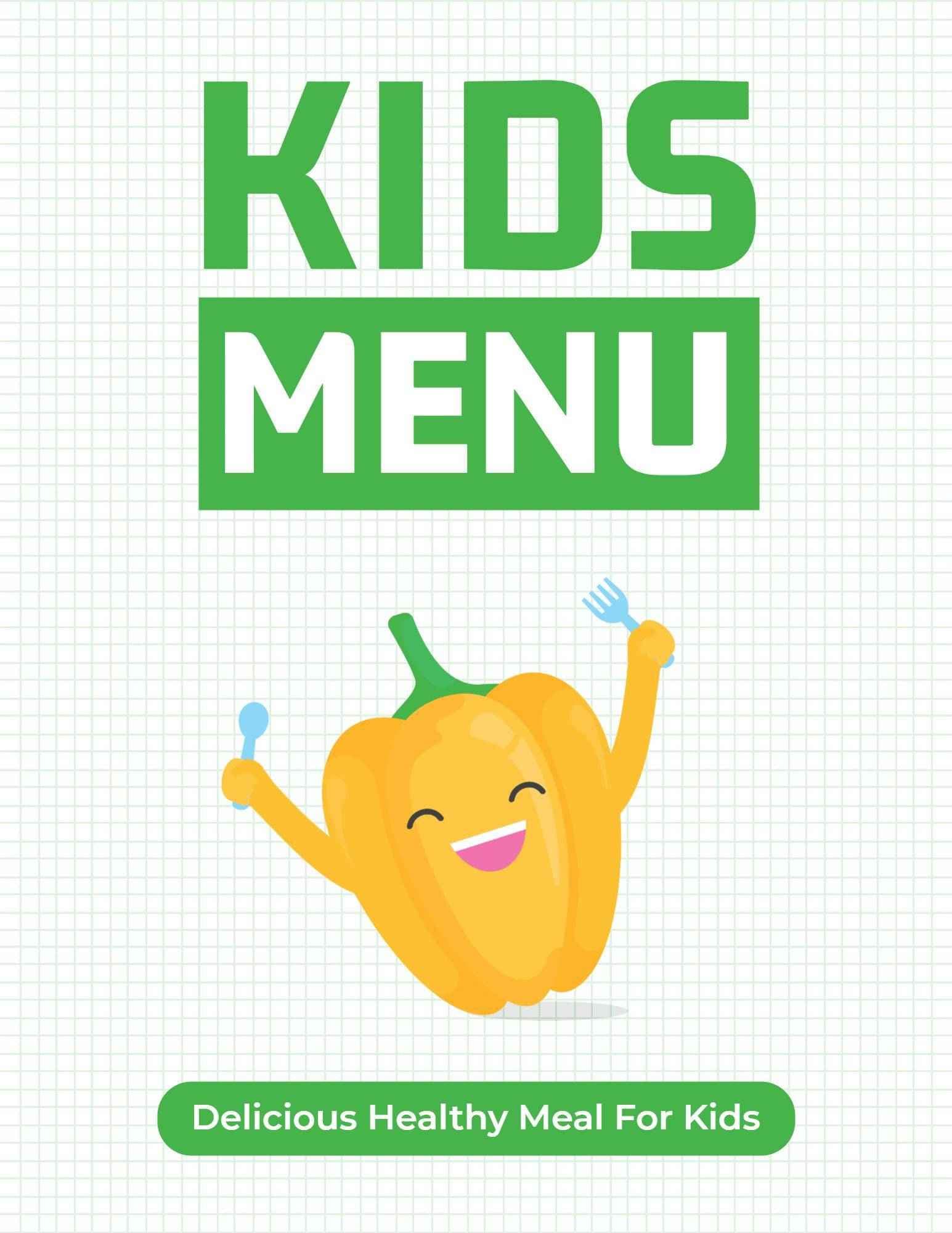 Tasty and Wholesome Meal Options for Young Foodies Kids Menu Template