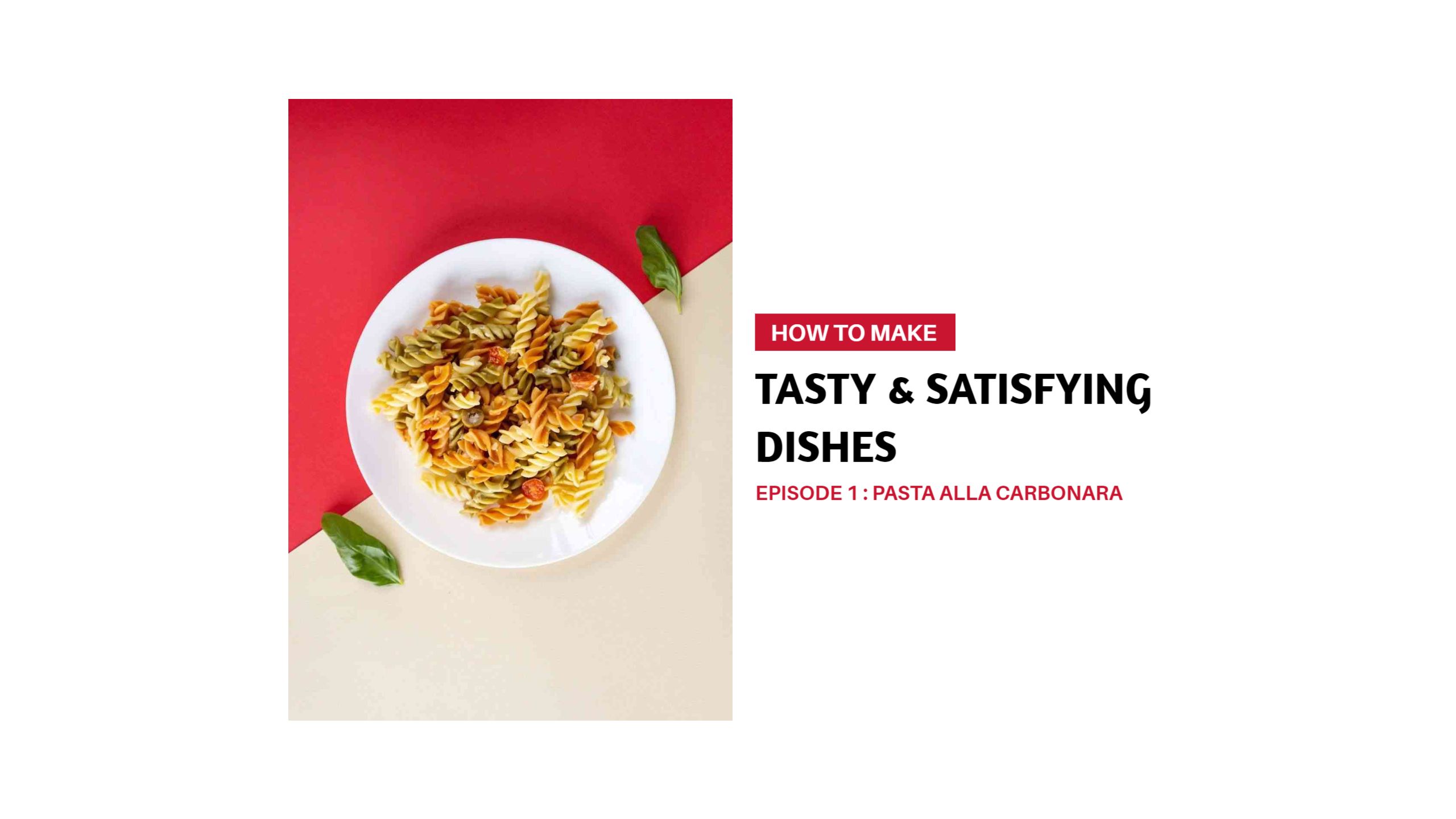 Tasty Dishes with Red and Cream Colors YouTube Cooking Banner Template