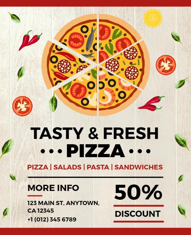 Tasty Fresh Pizza Promotion Flyer Template