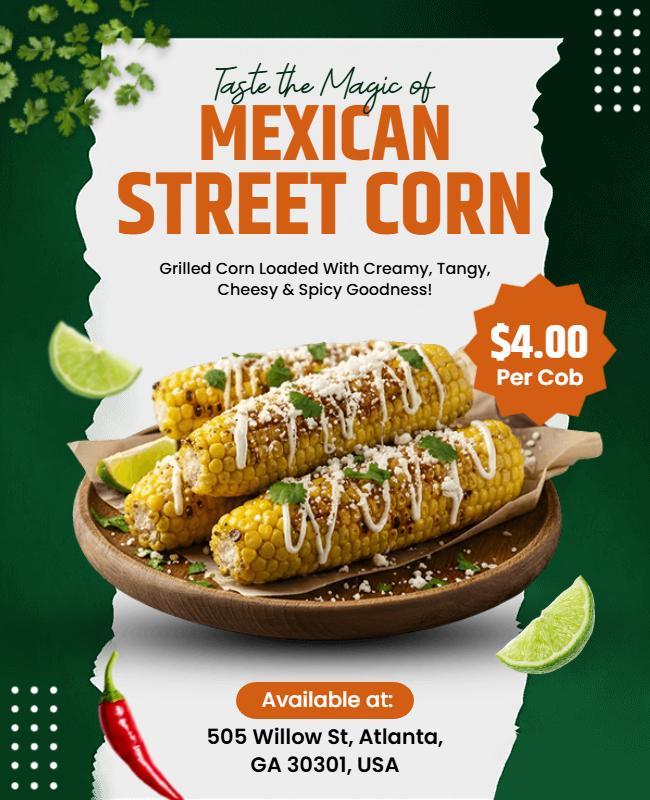 Tasty Mexican Street Corn Promotion Flyer Template