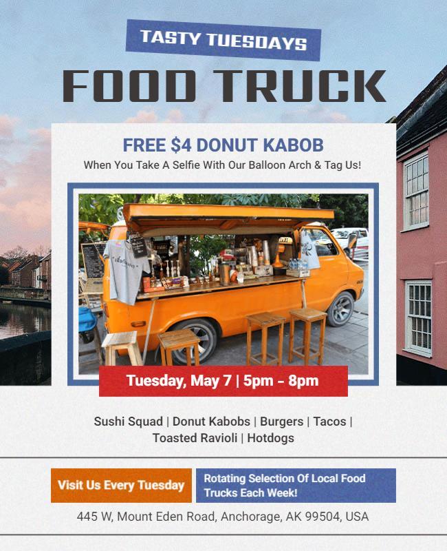 Tasty Tuesdays Food Truck Event Flyer Template