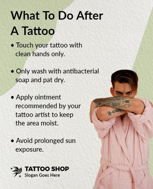 Tattoo Aftercare Guide Flyer Template