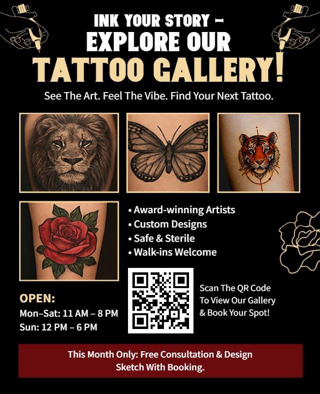 Tattoo Gallery Promotion Flyer Template