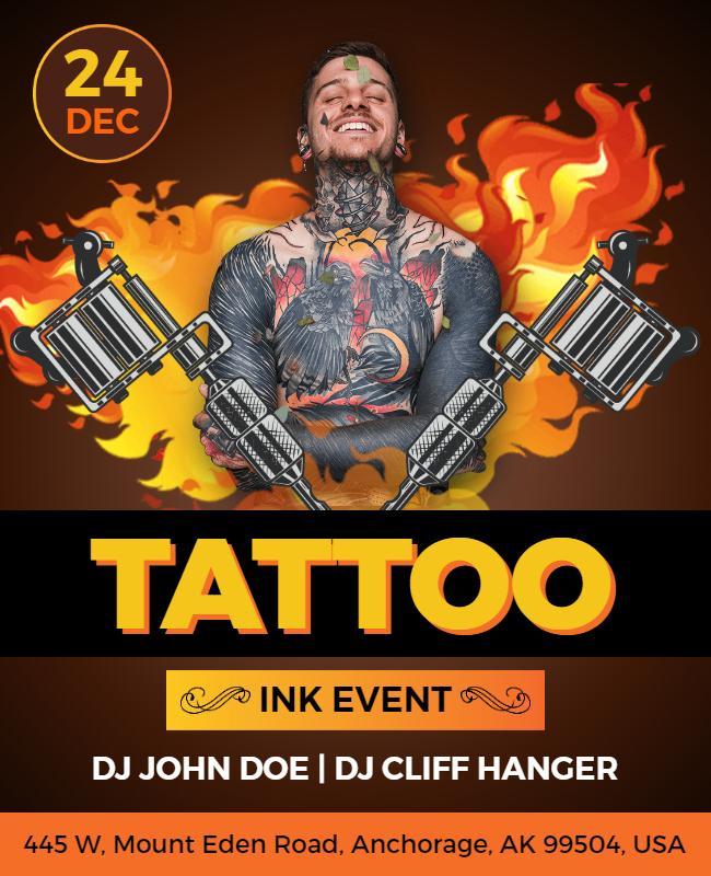 Tattoo Ink Art Event Flyer Template