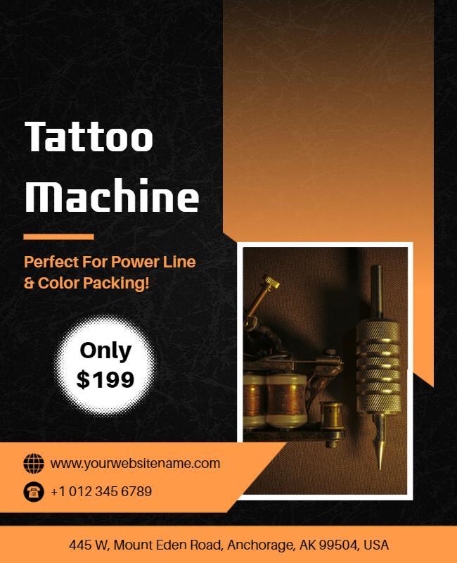 Tattoo Machine Promotional Sale Flyer Template