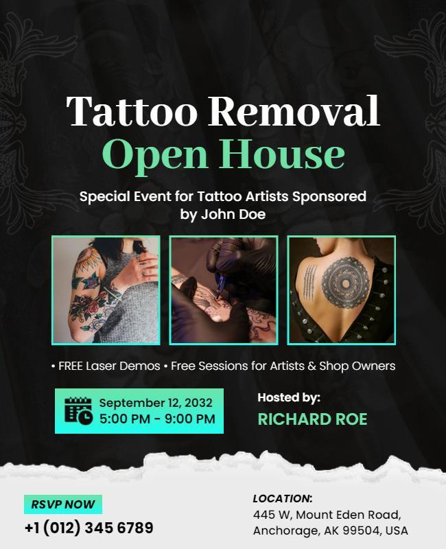 Tattoo Removal Open House Event Flyer Template