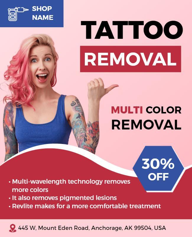 Tattoo Removal Service Promotion Flyer Template