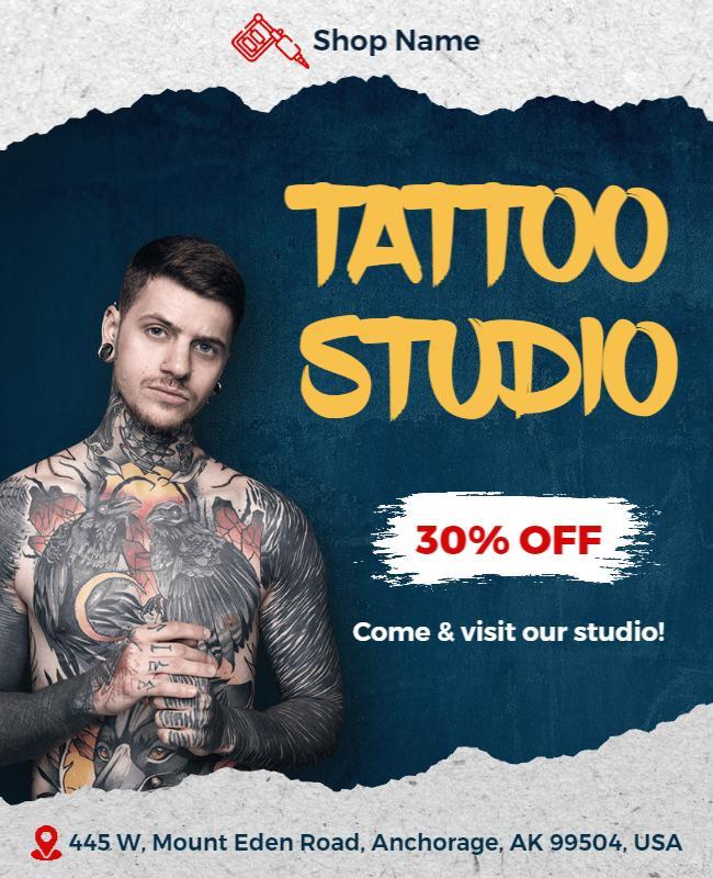 Tattoo Studio Promotion Flyer Template