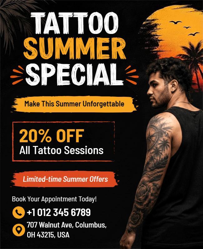 Tattoo Summer Special Flyer Template