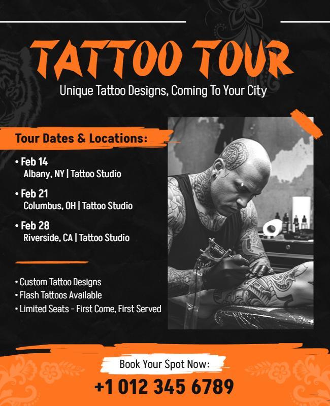 Tattoo Tour Event Promotion Flyer Template