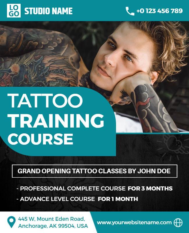 Tattoo Training Course Announcement Flyer Template