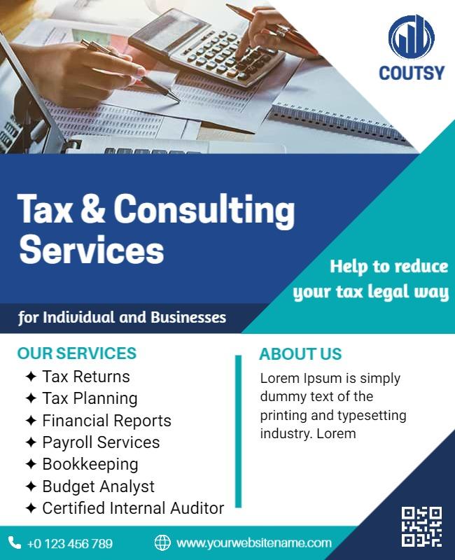 Tax and Consulting Services Promotion Flyer Template