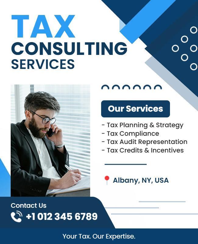 Tax Consulting Services Informational Flyer Template
