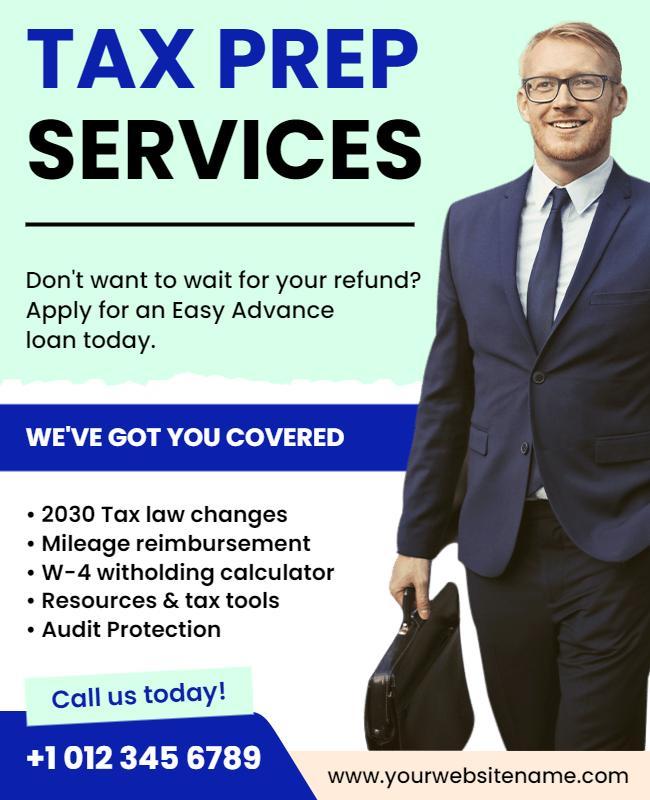 Tax Preparation Services Promotional Flyer Template