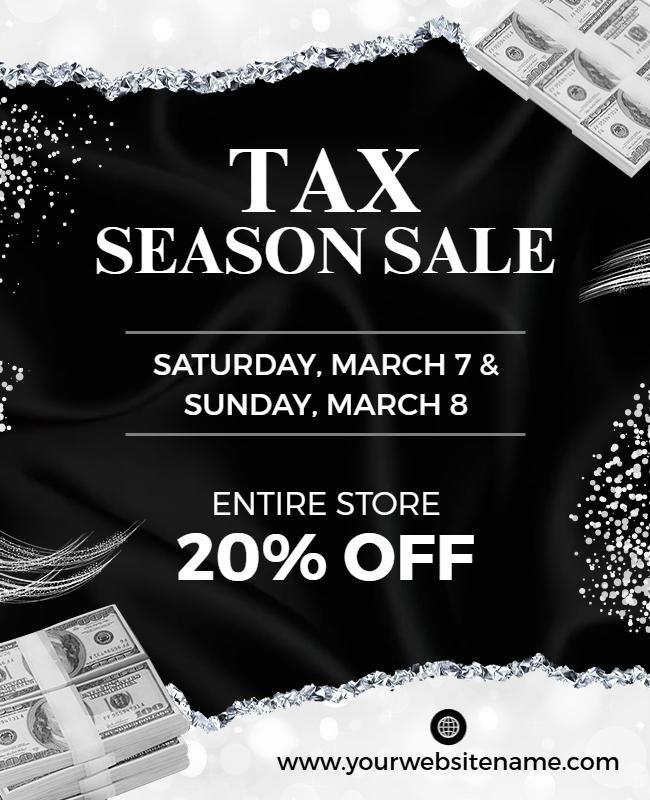 Tax Season Sale Discount Poster Template