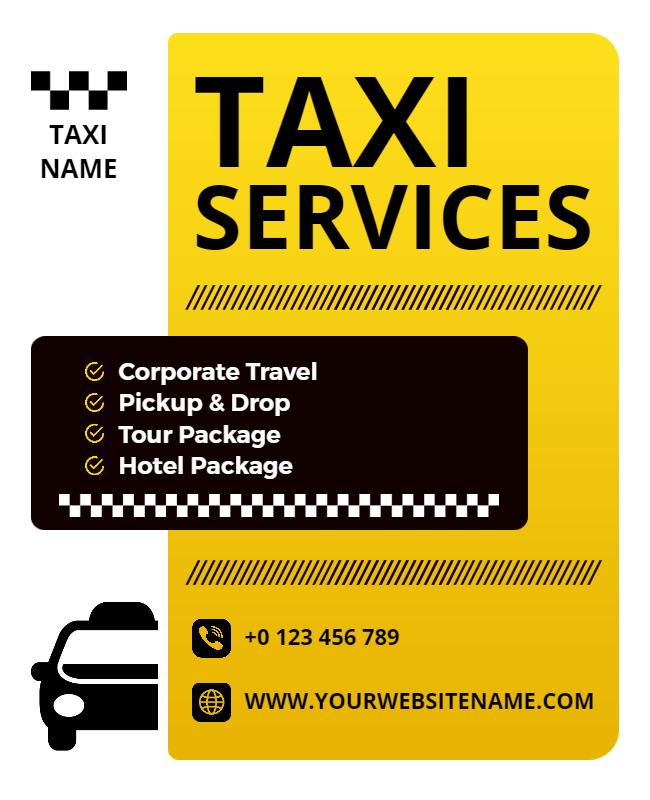 Taxi Services Promotional Flyer Template