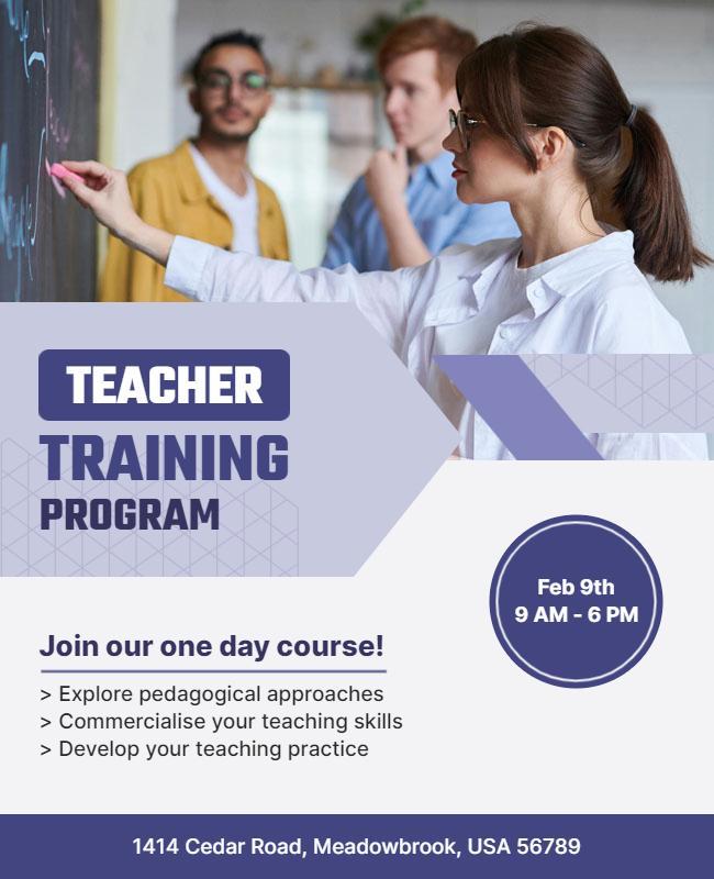 Teacher Training Workshop Event Flyer Template