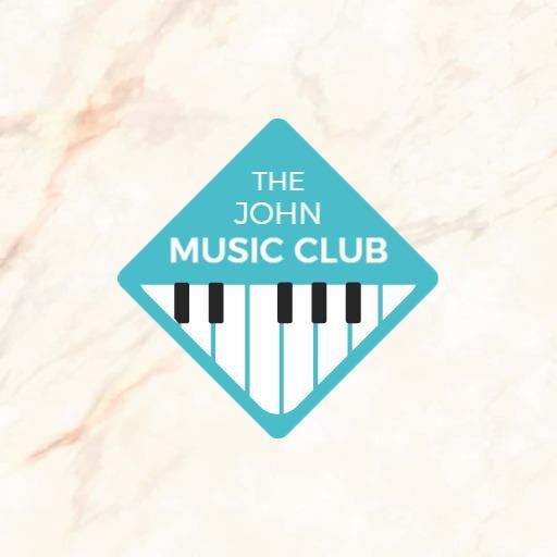 Teal Diamond Design Celebrating The John Music Club Logo Template