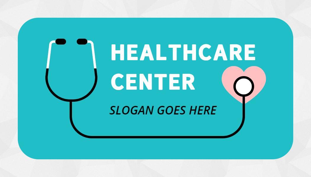 Teal Stethoscope Modern Medical Professional Business Card Template