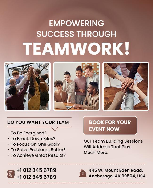 Team Building Event Promotion Flyer Template