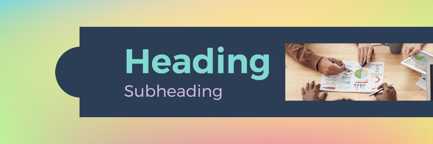 Team Collaboration with Charts on Dark Blue Twitter Banner Template