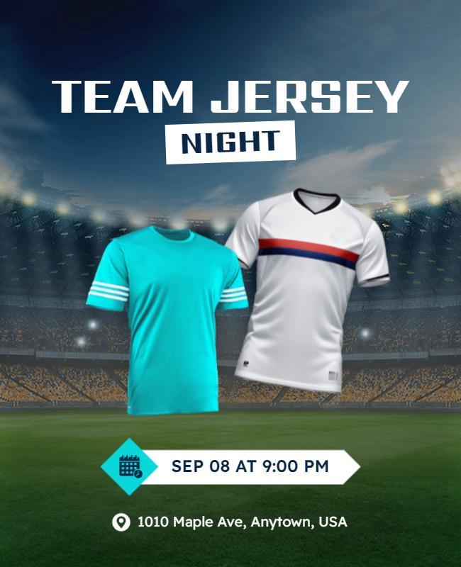 Team Jersey Night Event Flyer Template