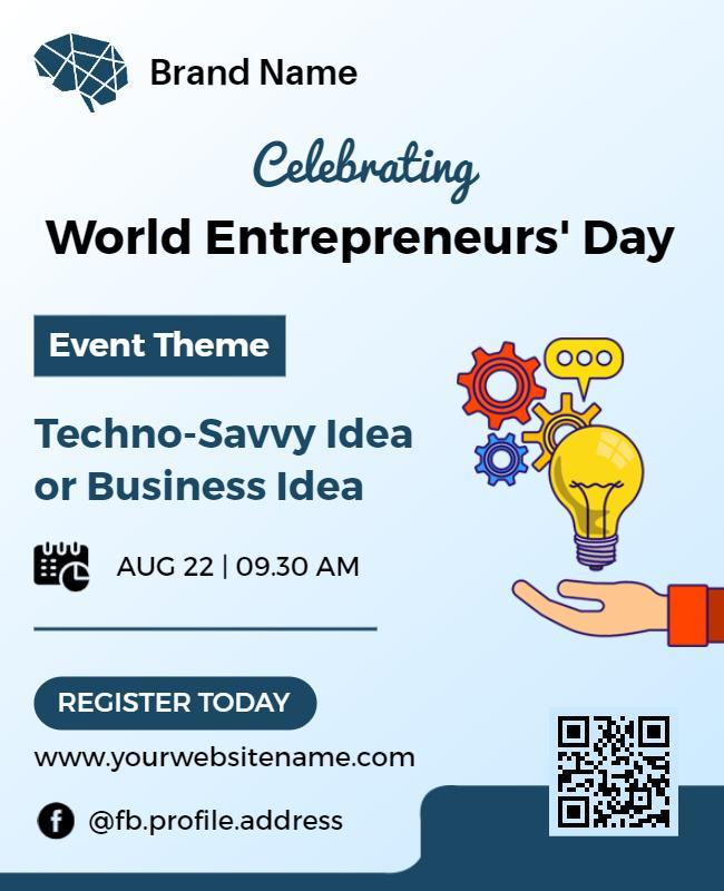 Techno-Savvy Business Innovation Event Poster Template