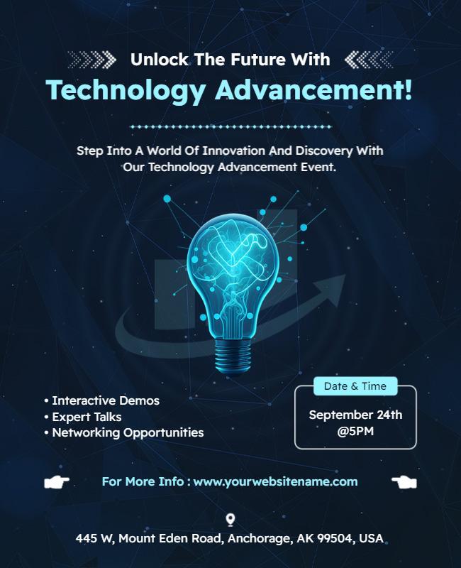 Technology Advancement Event Flyer Template