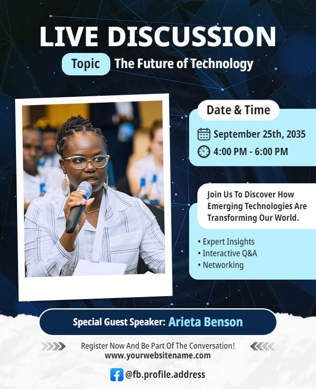 Technology future discussion event flyer template