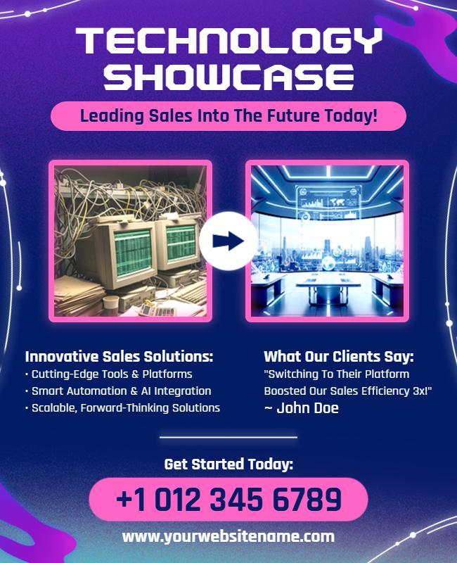 Technology Sales Showcase Event Flyer Template
