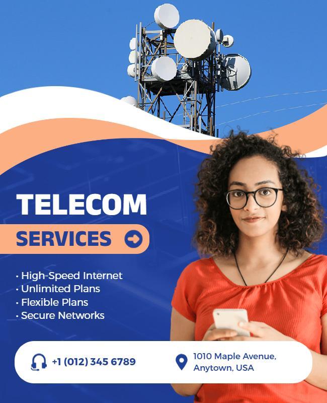 Telecom Services Promotion Flyer Template