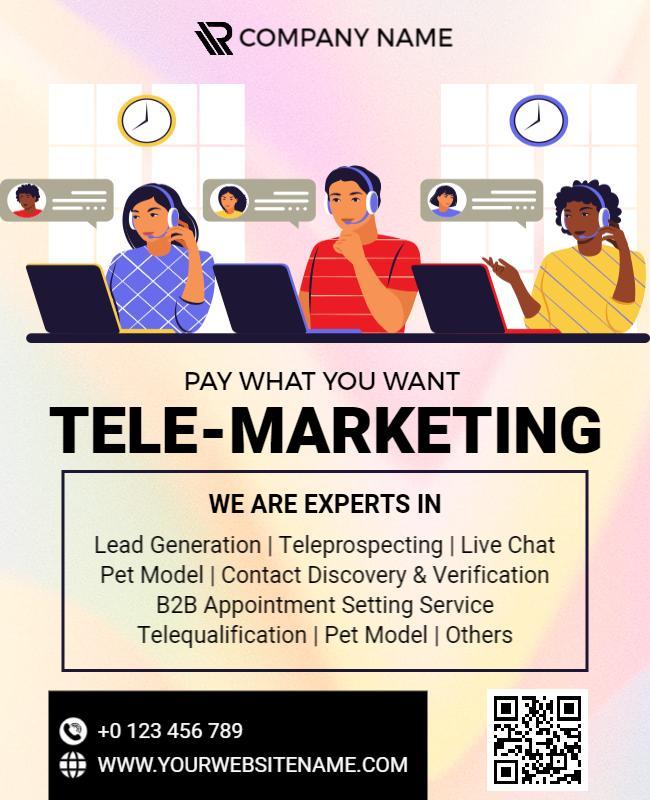 Telemarketing Services Promotional Flyer Template