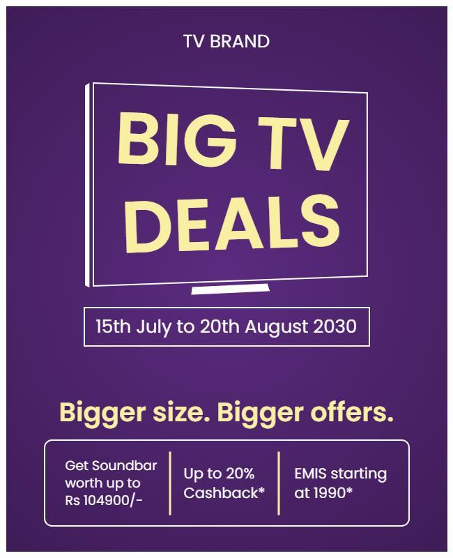 Television Sale Promotion Event Flyer Template