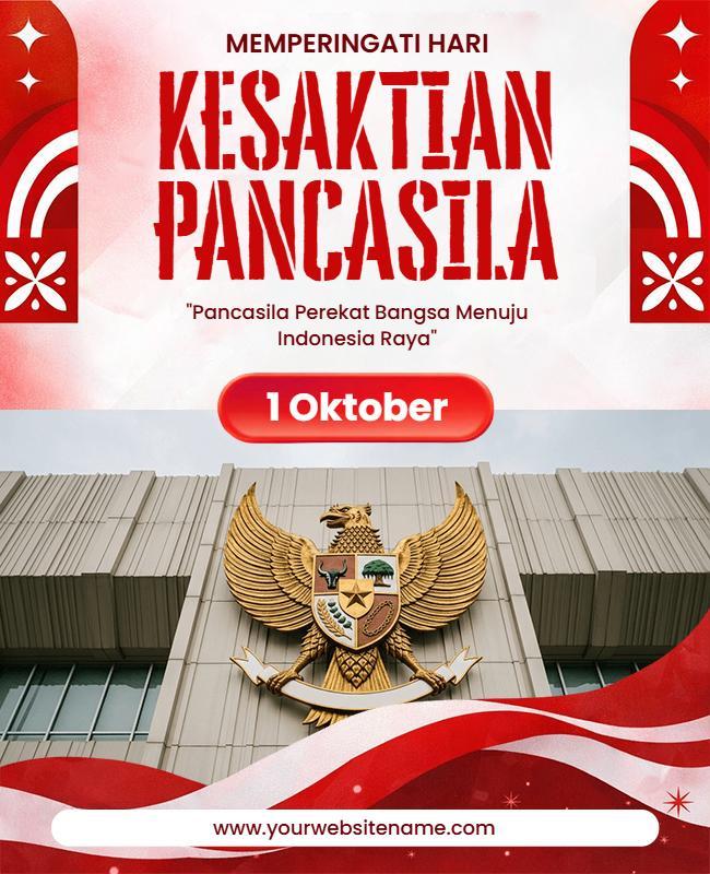 Templat Pamflet Ucapan Hari Persatuan Pancasila