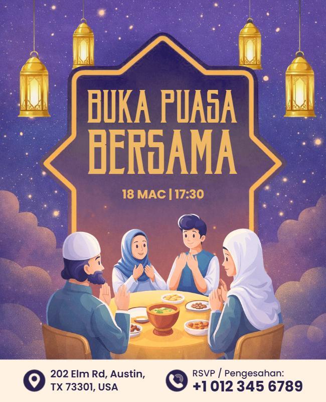 Templat Poster Jemputan Majlis Berbuka Puasa