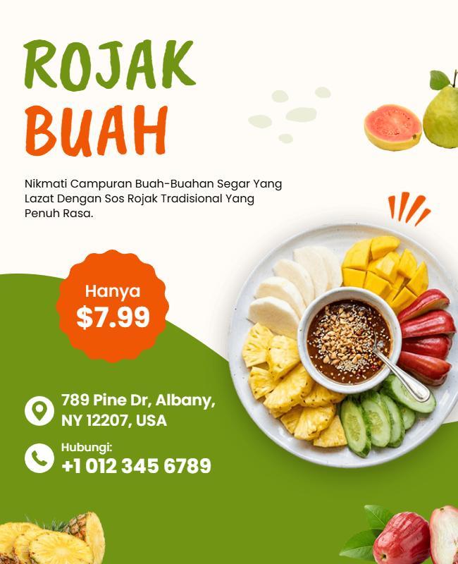 Templat Poster Promosi Rojak Buah