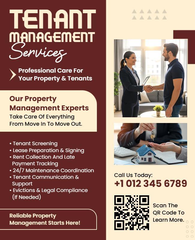 Tenant Management Services Flyer Template