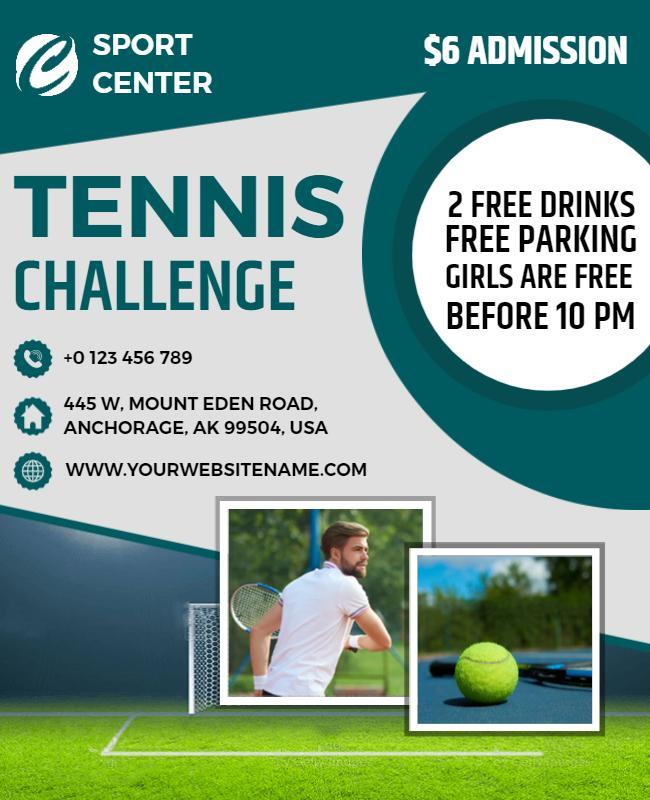 Tennis Challenge Event Flyer Template