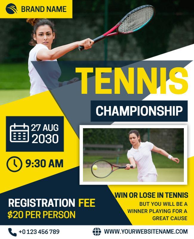 Tennis Championship Event Flyer Template