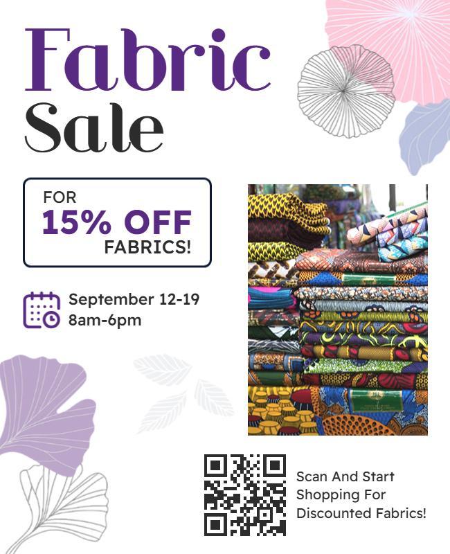 Textile Fabric Sale Promotion Flyer Template