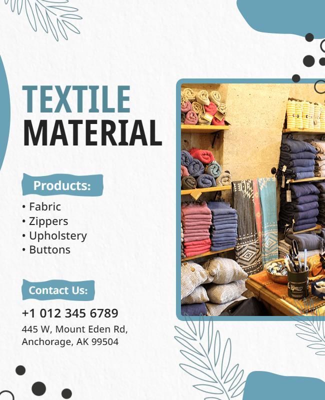 Textile Material Store Promotion Flyer Template