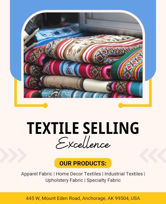 Textile Selling Promotion Flyer Template