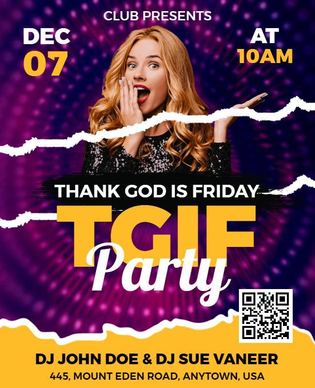 Tgif Party Club Event Flyer Template