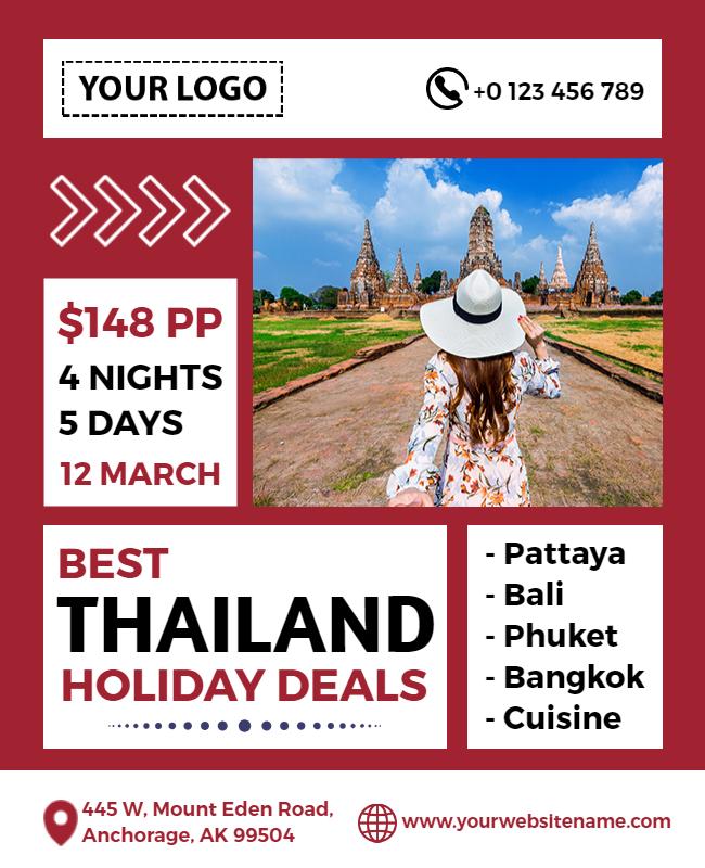 Thailand Travel Deals Flyer Template