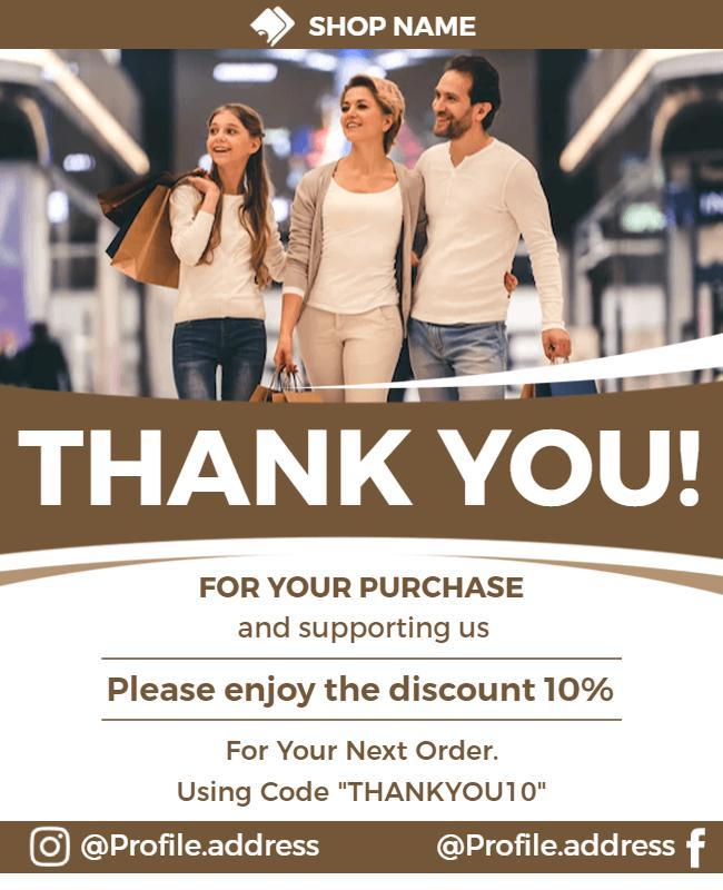 Thank You Customer Appreciation Discount Flyer Template