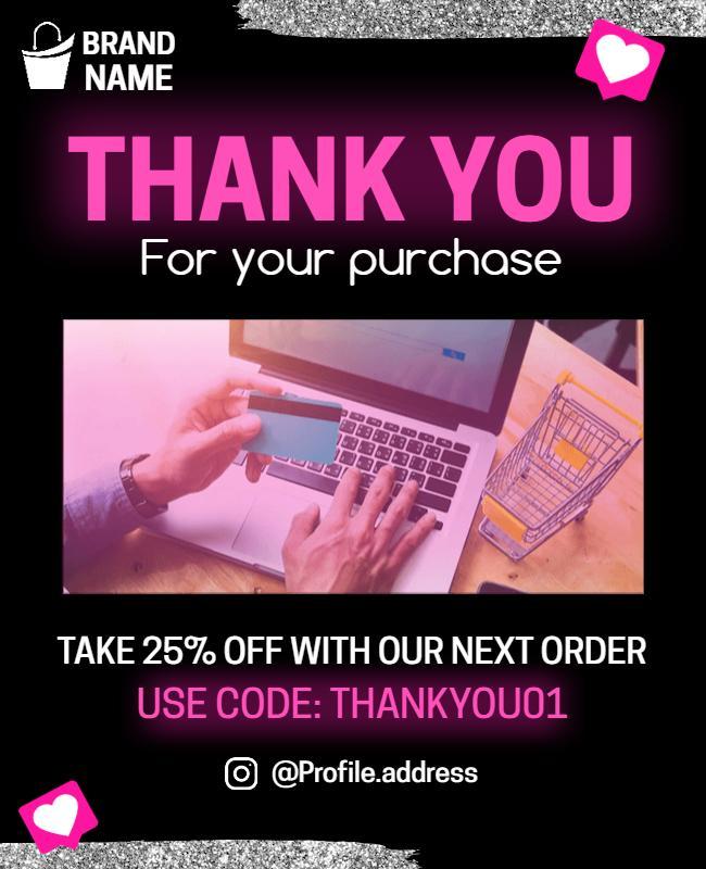 Thank You Discount Offer Flyer Template