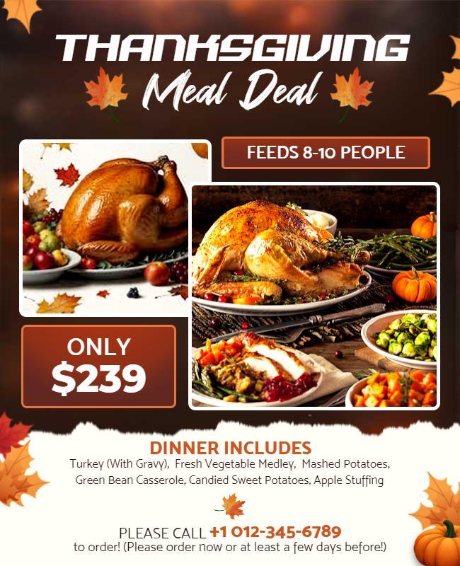 Thanksgiving Meal Deal Flyer Template