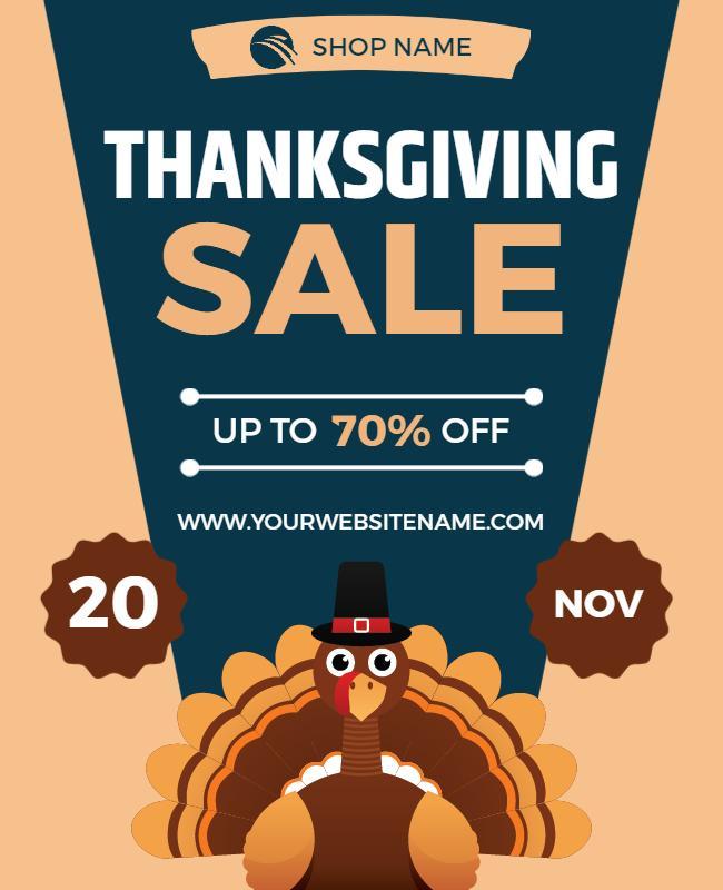 Thanksgiving Sale Discount Offer Flyer Template