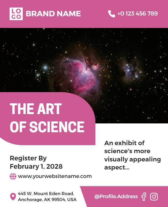 The Art Of Science Exhibit Flyer Template